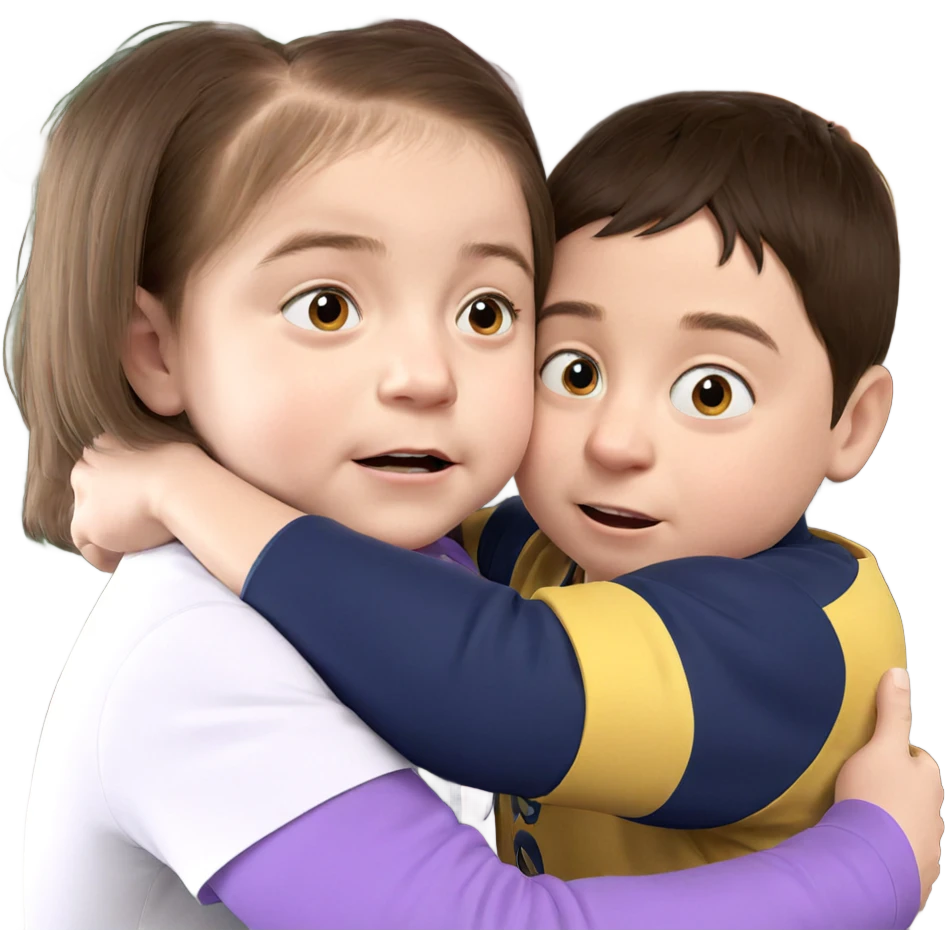 brothers sharing a warm hug emoji