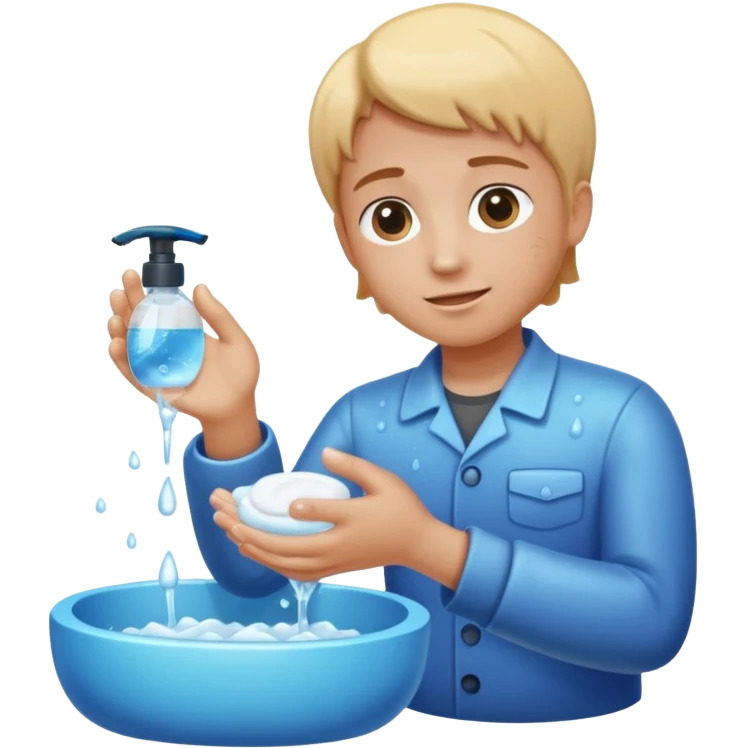wash hands with soap and water emoji