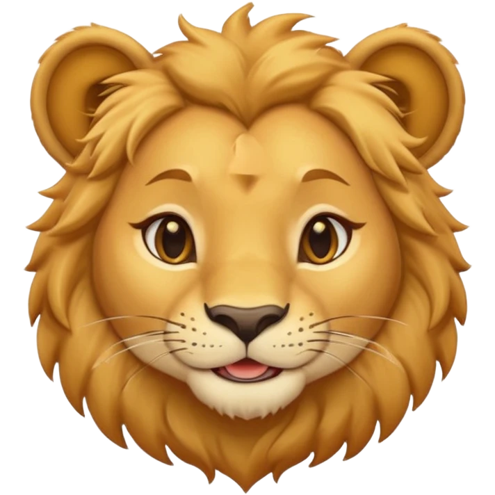 Happy cute Lioness emoji