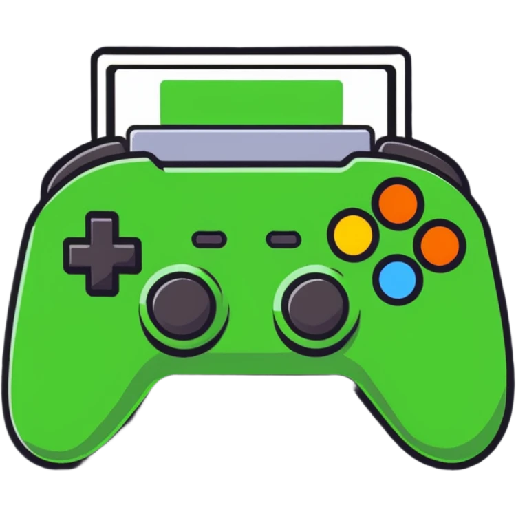 gaming emoji holding a console controller emoji