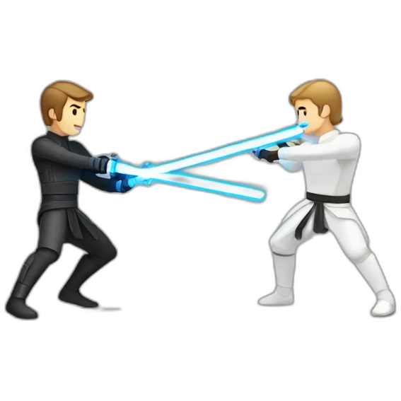 two man light saber fight emoji