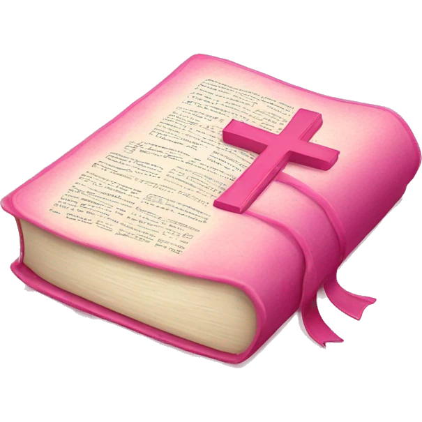Pink bible emoji