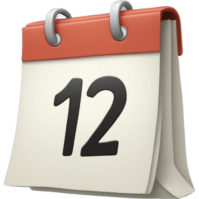 calendar with text '12' emoji