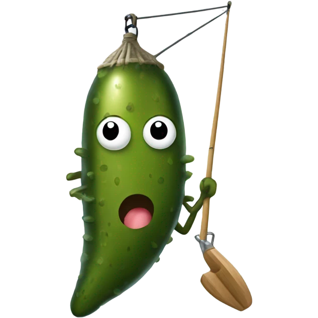 Pickle fishing  emoji