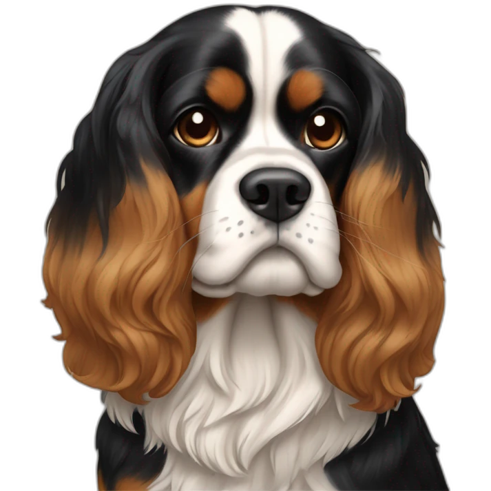 king charles caviller black and tan no white emoji