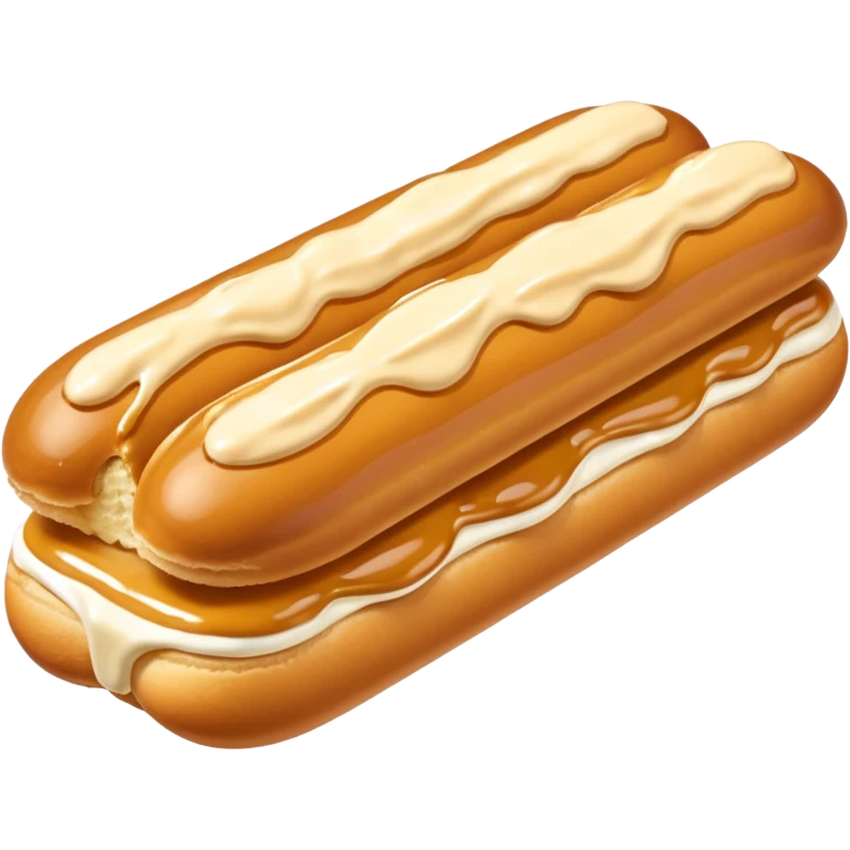  éclair with creaming butterscotch melting  emoji