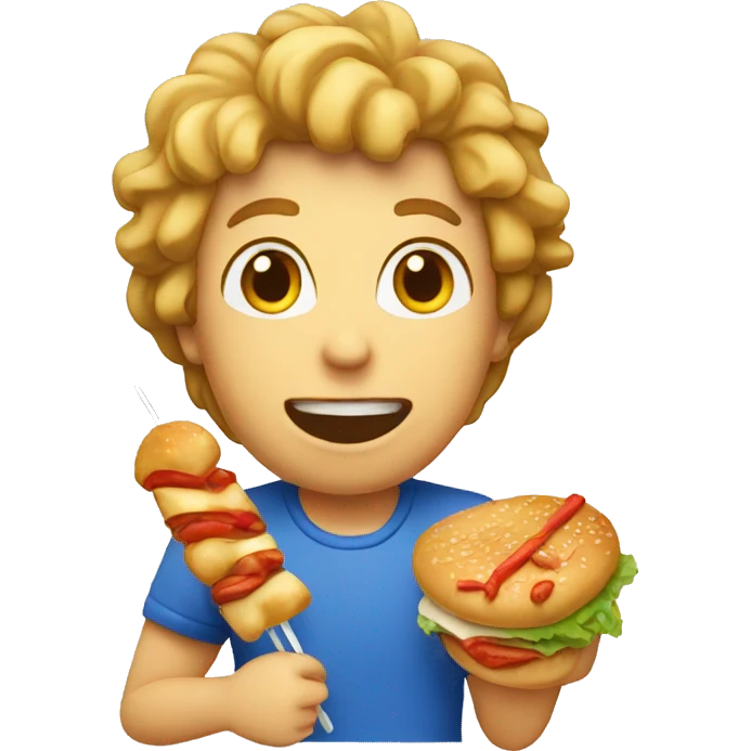 Poutin eating a kebab emoji