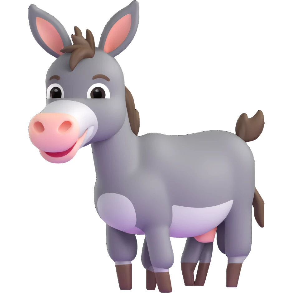 cute donkey emoji