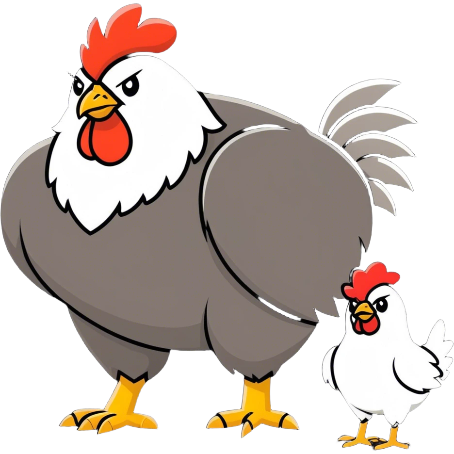 Bull with chiken  emoji