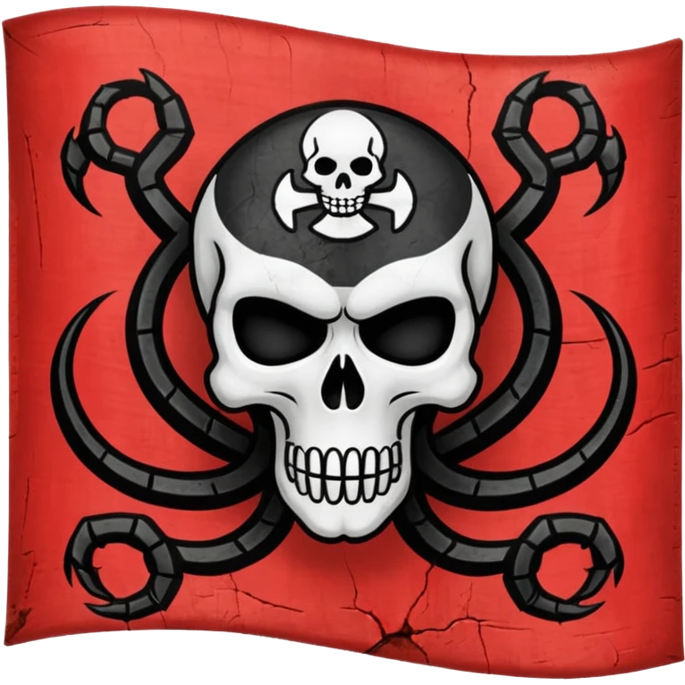 Can you generate me a emoji flag of the fictional world war two team hydra from Captain America? Can you make it the exact logo from the movie? emoji