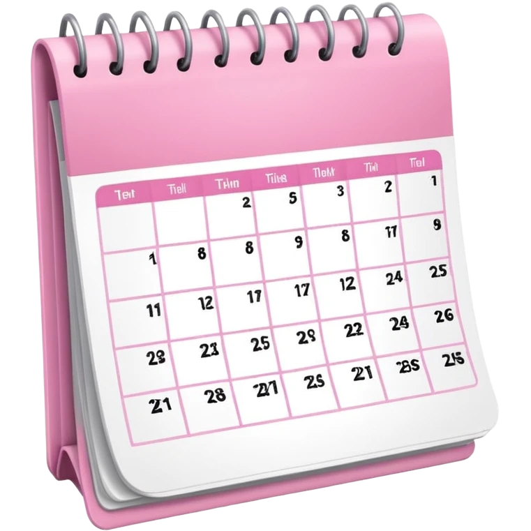 pink  calendar emoji