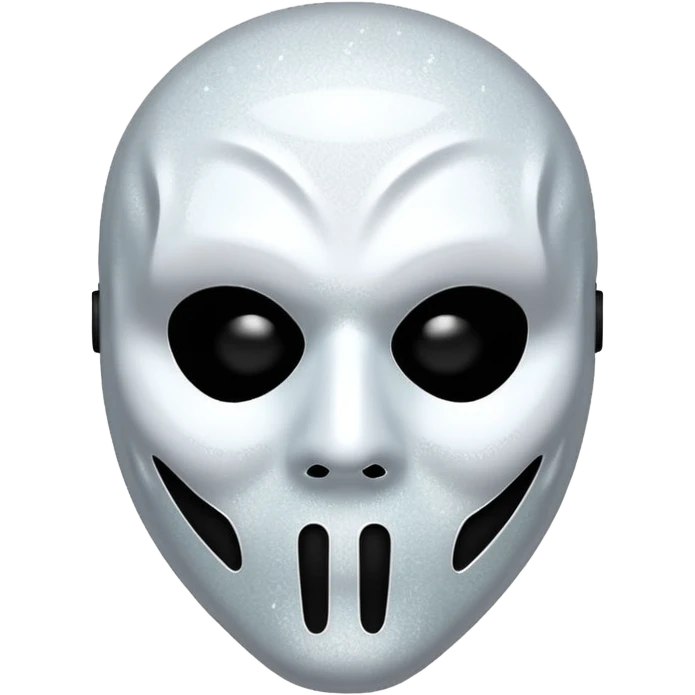 mask Ghost face glitter  emoji