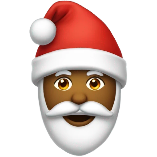 My picture with a Santa hat emoji