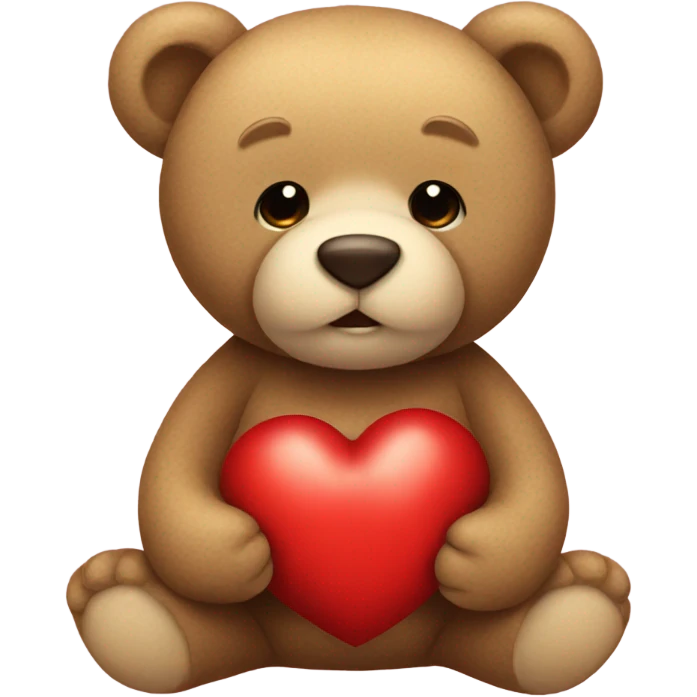 Teddy and heart emoji