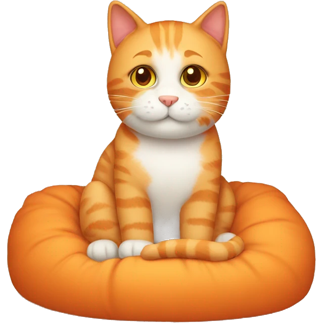 Cozy orange cat emoji