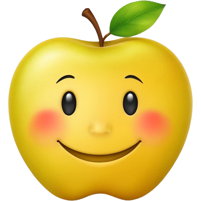 horny yellow apple smiley face emoji