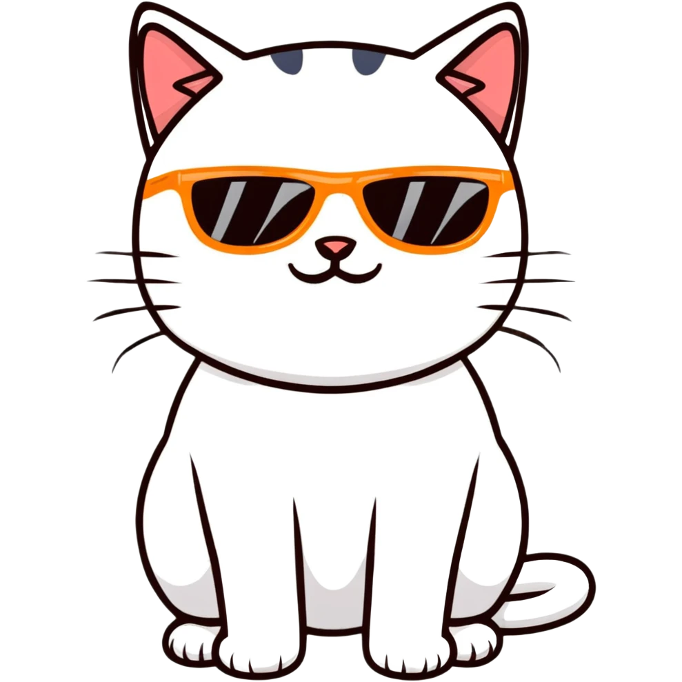 Cat with sunglasses emoji