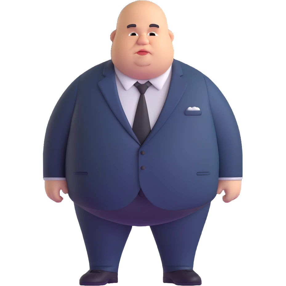 fat ugly man in business suit emoji