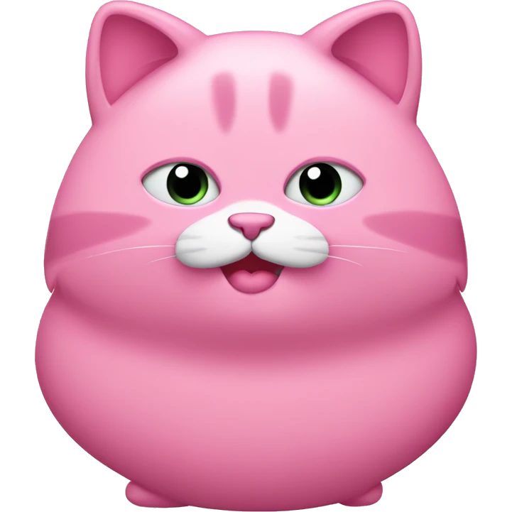 Pink fat cat emoji