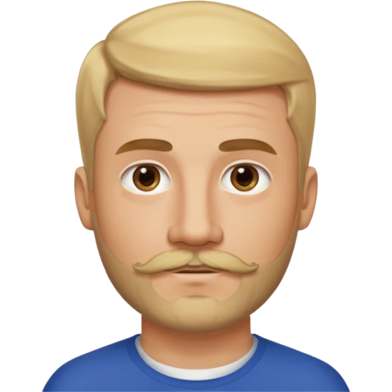 short blond hair clean cut mustache and beard 5ft 9 140lbs titian emoji