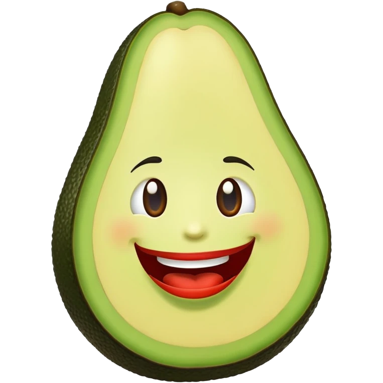 Avocado with big lips emoji