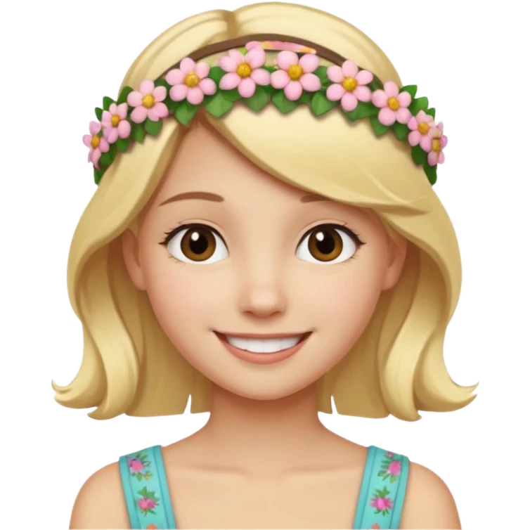 Fille amoureuse blonde emoji