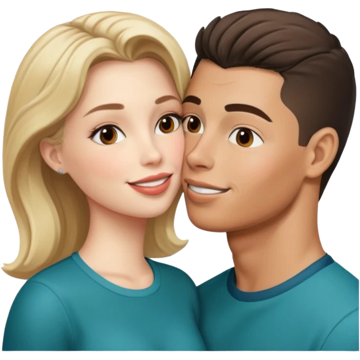 Georgina kissing ronaldo emoji