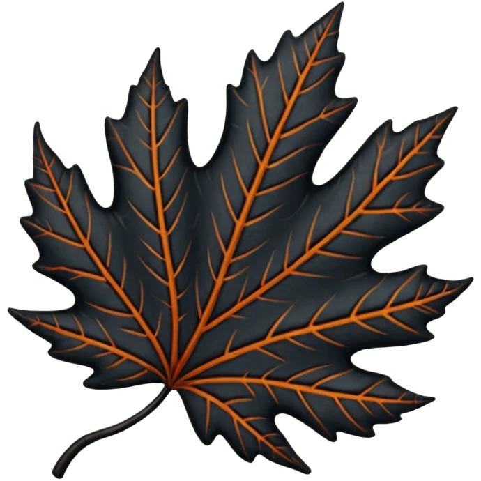do this emoji “🍂” but black with a white backgroujd emoji