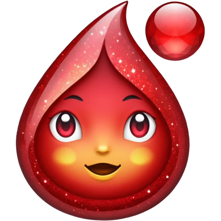 Ruby glitter RED emoji