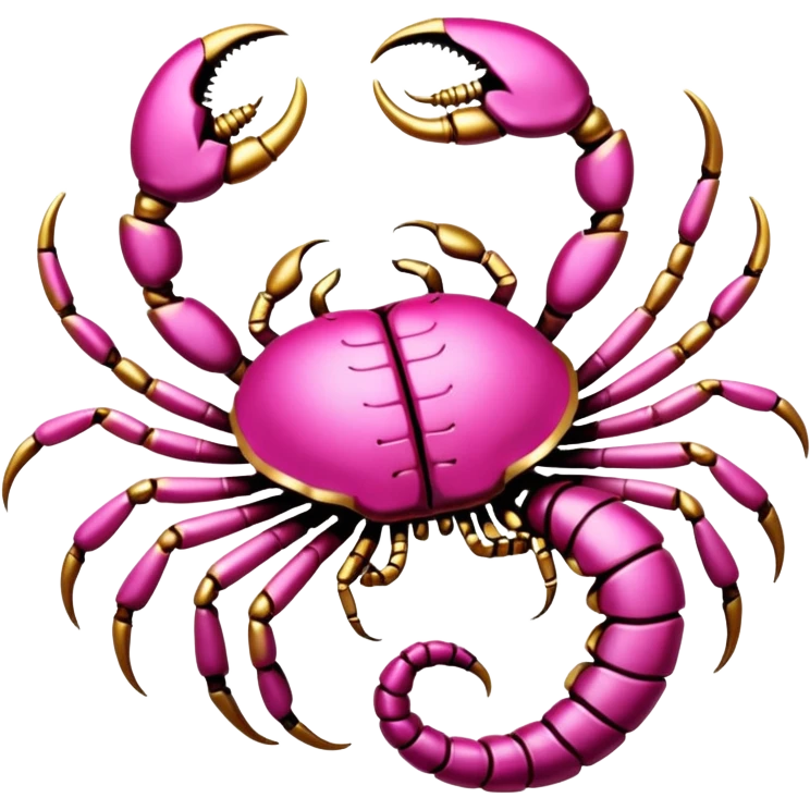 Pink and gold Scorpio emoji
