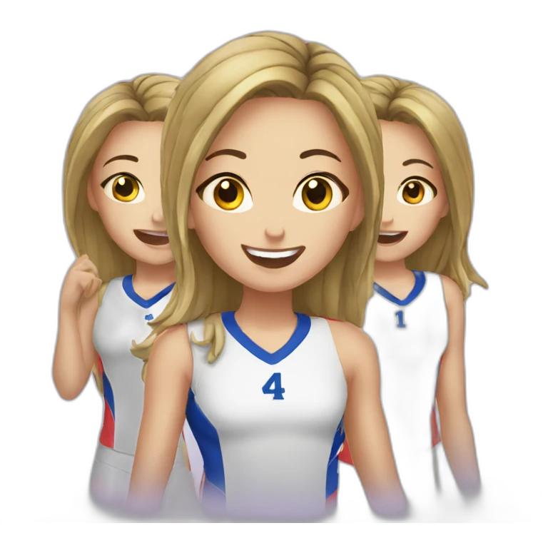 Girls volleyball team emoji