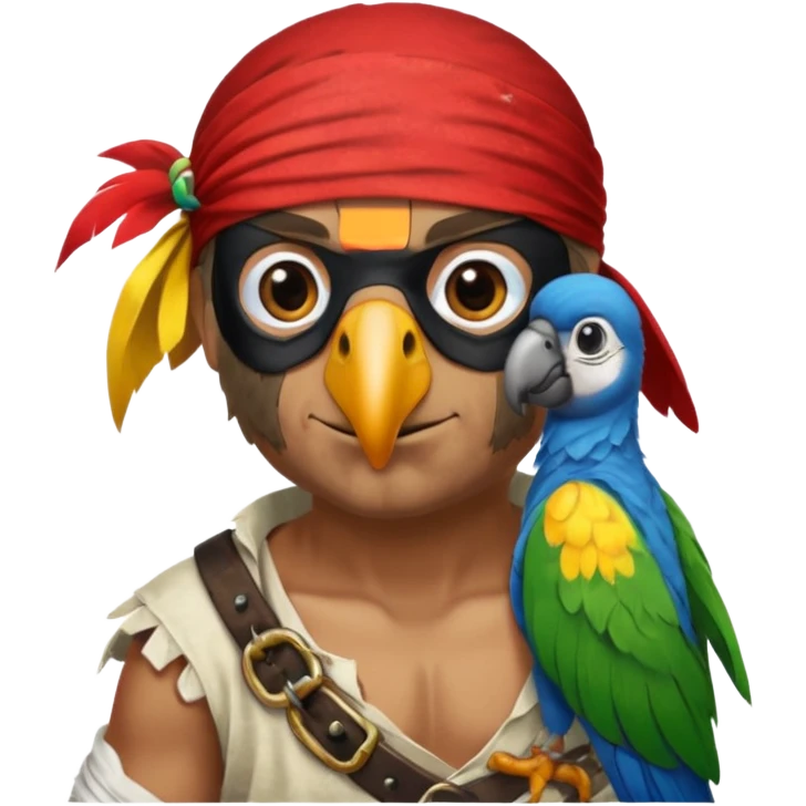 pirate and parrot emoji