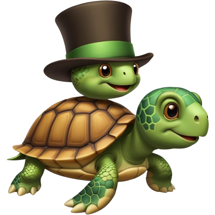 turtle with a top hat emoji