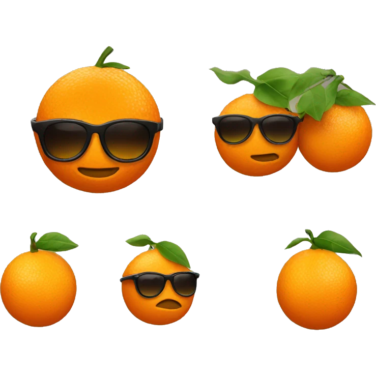 Orange wearing sunglasses  emoji
