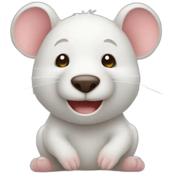 Souris déguisé en ours emoji