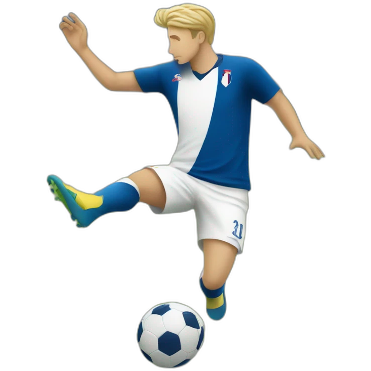 White French football player shooting the ball emoji