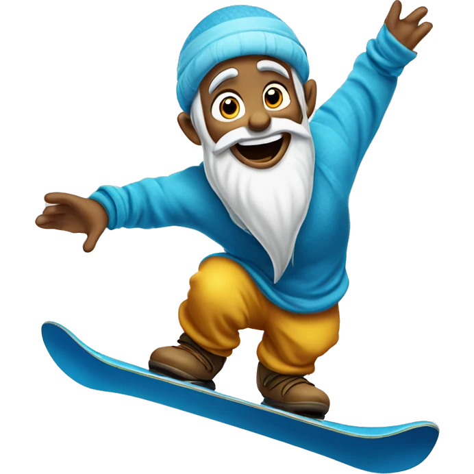 aladin genie blue snowboard emoji