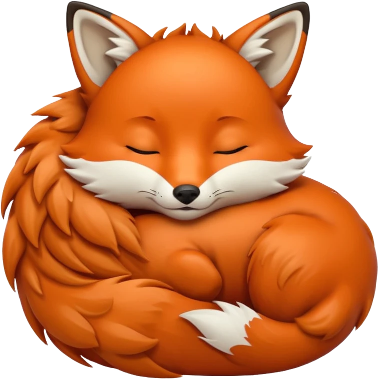a sleeping fox  emoji emoji