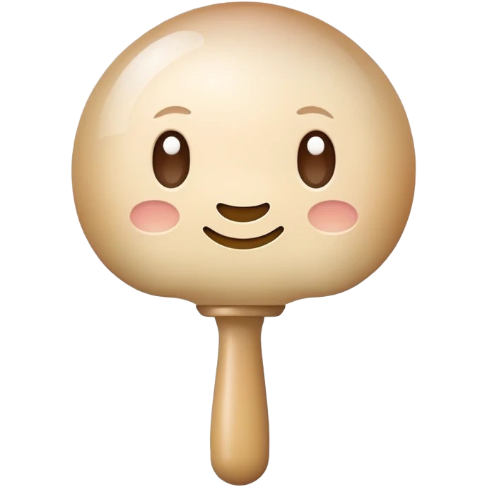 baby rattle with gradient and beige colors emoji