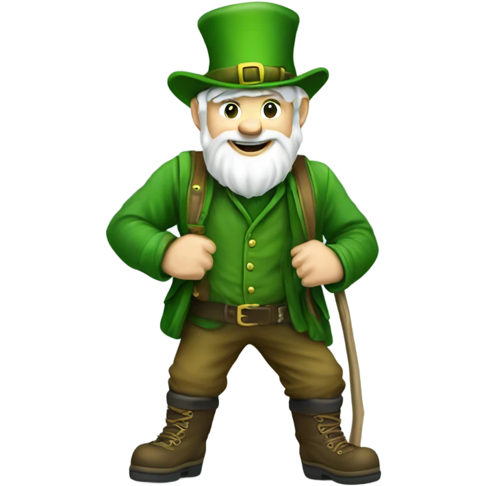 Leprechaun Hikers dressed for polar conditions emoji