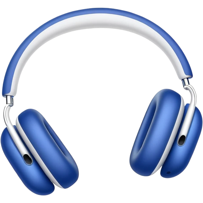 Royal blue AirPods Max  emoji