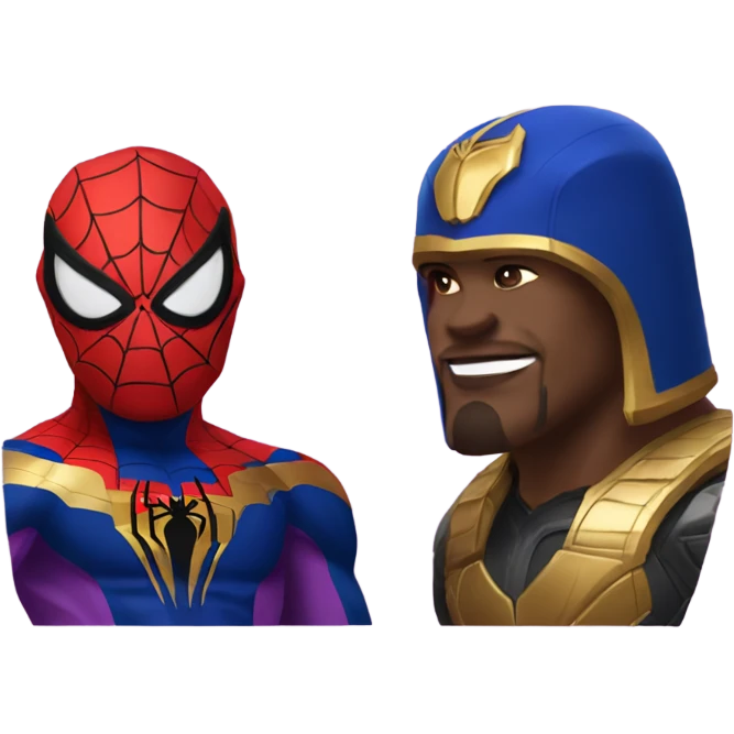 spiderman with thanos emoji