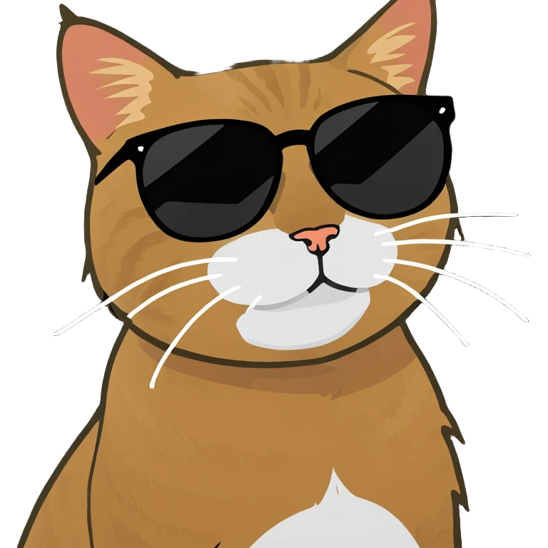 Cat with sunglasses emoji