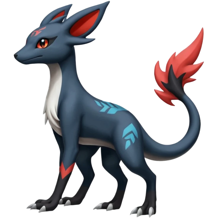 Salandit-Amaura-Umbreon-Silvally-fusion (full body) emoji