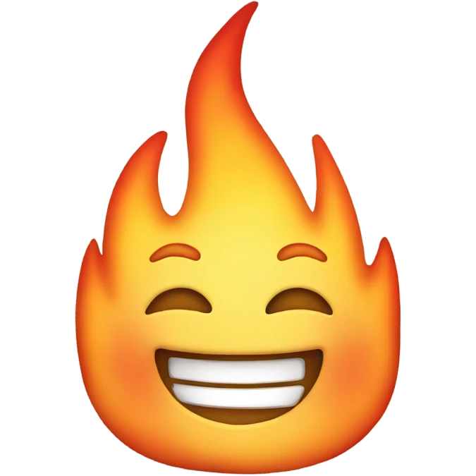 happy fire face emoji