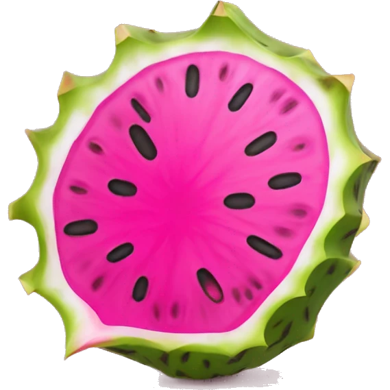 sliced pink dragon fruit  emoji