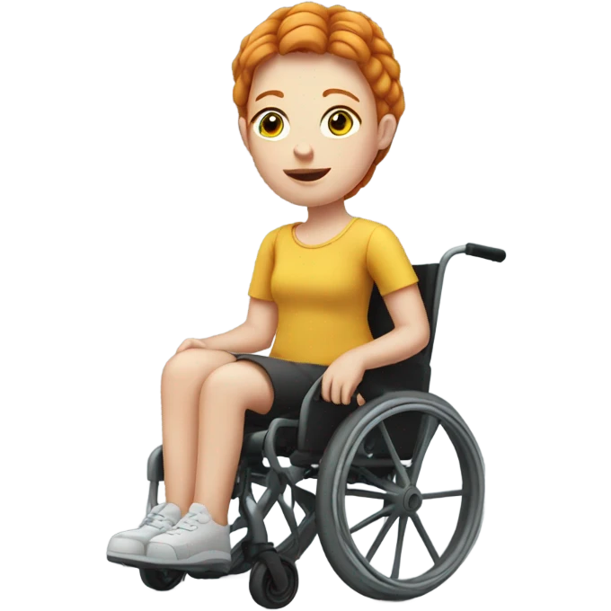 Ginger girl in wheelchair emoji