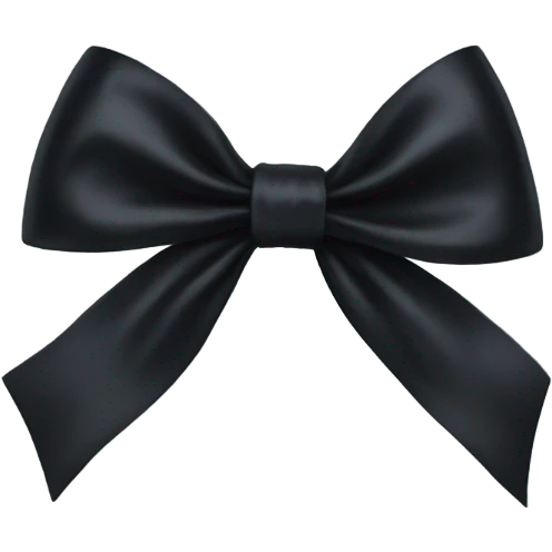 Black satin bow emoji