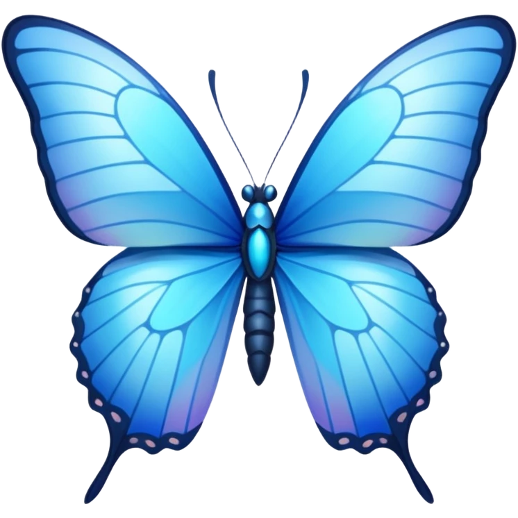 Blue butterfly half triangle joint  emoji