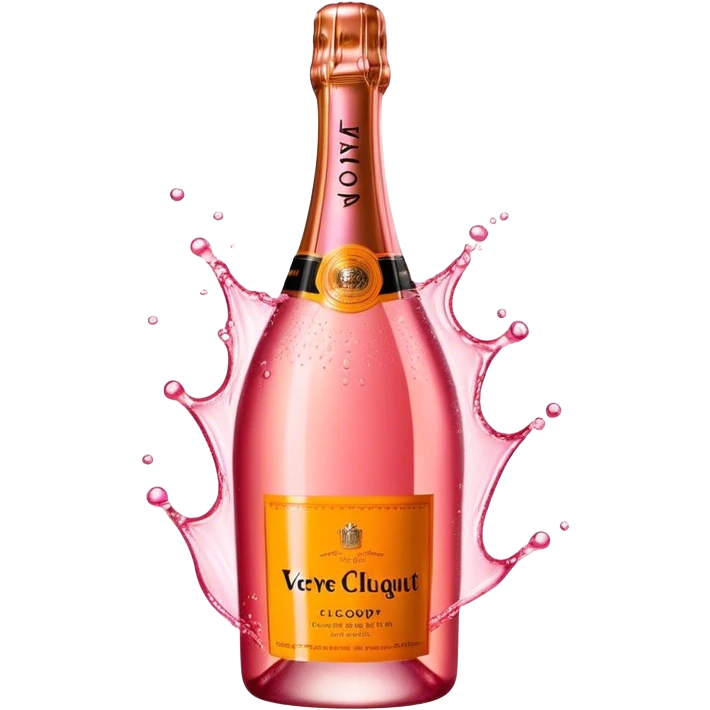 Veuve Clicquot rosé champagne bottle emoji